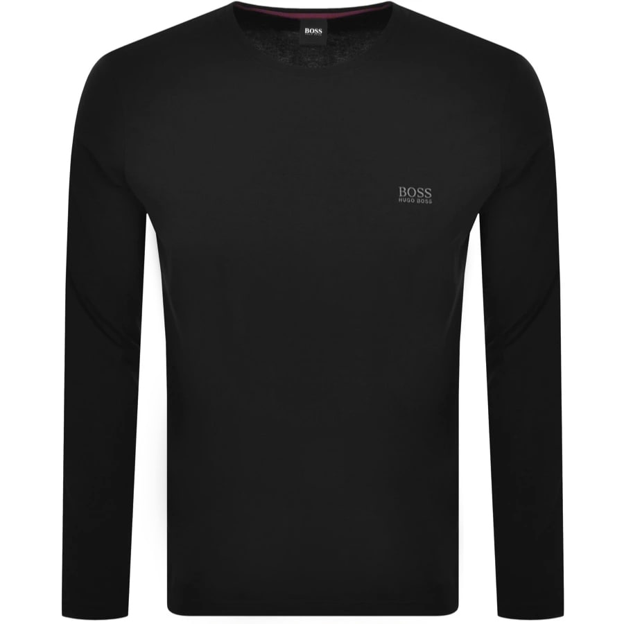 Alternative Image for ProductBOSS Lounge Long Sleeve Crew Neck T Shirt Black1